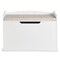 Spacious White Storage Bench with Padded Seat and Rounded Corners Perfect for Kids Room Storage